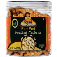 Rani Peri Peri Roasted Cashews 7oz (200g) PET Jar, Non-Fried, Oil Free ~ All Natural, Vegan, Gluten Friendly, NON-GMO, Kosher, Air Roasted, Crunchy & Flavorful