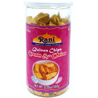 Rani Quinoa Chips Cream & Onion 5.25oz (150g) Vacuum Sealed, Easy Open Top, Resealable Container ~ Indian Tasty Treats, Vegan, NON-GMO, Indian Origin & Taste