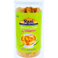 Rani Quinoa Chips Jalapeno 5.25oz (150g) Vacuum Sealed, Easy Open Top, Resealable Container ~ Indian Tasty Treats, Vegan, NON-GMO, Indian Origin & Taste