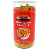 Rani Quinoa Chips Peri-Peri 5.25oz (150g) Vacuum Sealed, Easy Open Top, Resealable Container ~ Indian Tasty Treats, Vegan, NON-GMO, Indian Origin & Taste
