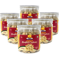 Rani Salted Roasted Cashews 7oz (200g) PET Jar, Pack of 6, Non-Fried, Oil Free ~ All Natural, Vegan, Gluten Friendly, NON-GMO, Kosher, Air Roasted, Crunchy & Flavorful