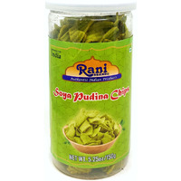 Rani Soya Chips Pudina 5.25oz (150g) Vacuum Sealed, Easy Open Top, Resealable Container ~ Indian Tasty Treats, Vegan, NON-GMO, Indian Origin & Taste (Size: 5.25oz (150g))