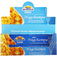 Rani Brand Authentic Indian Products Epic Nagchampa Incense (15g x 10 Packets, Total 100 Sticks) for Puja, Meditation & Home Fragrance