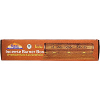 Rani Incense Burner Box (Premium Hand Carved Wood) Incense Stick Holder, Ash Catcher, Ideal for Meditation and Home Dcor, Ritual Purpose, Makes a Great Gift!