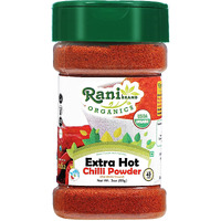 Rani Organic Extra Hot Chilli Powder (Hot Mirchi Ground) 3oz (85g) PET Jar ~ All Natural , Vegan , Gluten Friendly , NON-GMO , Indian Origin , USDA Certified Organic