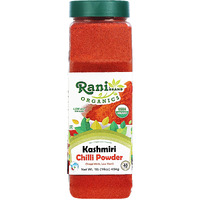 Rani Organic Kashmiri Chilli Powder (Deggi Mirch, Low Heat) 16oz (1lb) 454g PET Jar ~ All Natural , Vegan , Gluten Friendly , NON-GMO , Indian Origin , USDA Certified Organic