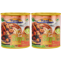 Rani Cut Soya Chaap Whitout Stick (Plant Based Protein) 30oz (1.875lbs) 850g, Pack of 2 ~ Easy Open Lid, All Natural, Vegan, No Colors, NON-GMO, Kosher, Indian Origin, Soy Based Meat Substitute