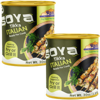 Rani Soya Tikka Italian 30oz (1.875lbs) 850g, Pack of 2, Ready for Cook ~ Easy Open Lid, All Natural, Vegan, No Colors, NON-GMO, Kosher, Indian Origin, Soy Based Meat Substitute (Size: 30oz (1.875lbs) 850g)