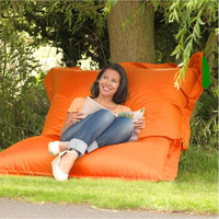 Inkcraft Large Washable Memory Foam Furniture Bean Bag Chair Cover Without Bean Filling (Size: 71x55, Color: ORANGE)