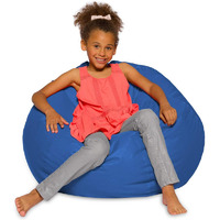 Inkcraft Large Bean Bag Chair Cover Kids' Stuffed Animal Storage Bags, Microfiber Cotton Toy Organizer for Kids Bedroom, Storage Solution for Plush Toys, Towels & Clothe, (Size: XL, Color: BLUE)