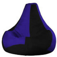 Ink Craft Black-Blue Bean Bag Chair Without Beans -Cover only (Size: XXL, Color: BLACK-BLUE)
