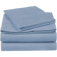 100% Cotton Sheet Set - 400 Thread Count (Piece:4 PIECE, Size:QUEEN, Color:BLUE)