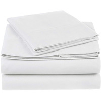 100% Cotton Sheet Set - 400 Thread Count (Piece:6 PIECE, Size:QUEEN, Color:WHITE)