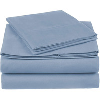 100% Cotton Sheet Set - 400 Thread Count (Piece:6 PIECE, Size:QUEEN, Color:BLUE)