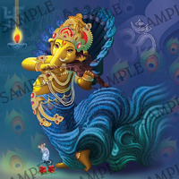 Lord Ganesha -  4x6 Inch Frame