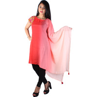 Purplicious pink ombre kaftan with embrodry detail