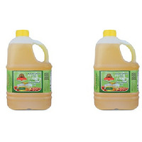 Pack of 2 - Chettinad Kachi Ghani Groundnut Oil Wood Cold Pressed - 1 L (33.8 Fl Oz)