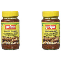 Pack of 2 - Priya Mango Ginger Pickle Without Garlic - 300 Gm (10.58 Oz)