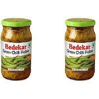 Pack of 2 - Bedekar Green Chilli Pickle - 400 Gm (14 Oz)