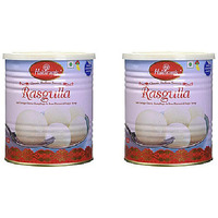 Pack of 2 - Haldiram's Rasgulla Can - 1 Kg (35.27 Oz)