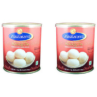 Pack of 2 - Ghasitaram's Rossogulla - 1 Kg (35.27 Oz)