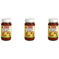 Pack of 3 - Priya Lime Ginger Pickle Without Garlic - 300 Gm (10.58 Oz) [50% Off]