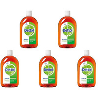 Pack of 5 - Dettol Antiseptic Disinfectant Liquid - 550 Ml (17 Oz)