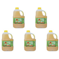 Pack of 5 - Chettinad Kachi Ghani Groundnut Oil Wood Cold Pressed - 1 L (33.8 Fl Oz)