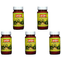 Pack of 5 - Priya Cut Mango Pickle With Garlic - 300 Gm (10.58 Oz)