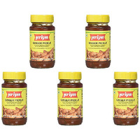Pack of 5 - Priya Ginger Pickle Without Garlic - 300 Gm (10.6 Oz)