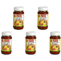 Pack of 5 - Priya Lime Ginger Pickle Without Garlic - 300 Gm (10.58 Oz)