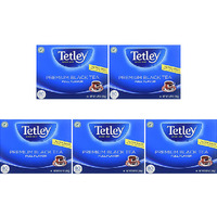 Pack of 5 - Tetley Premium Black Tea 80 Bags  - 240 Gm (8.46 Oz)