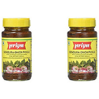 Pack of 2 - Priya Gongura Onion Pickle Without Garlic - 300 Gm (10.58 Oz) [50% Off]