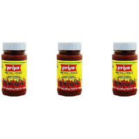 Pack of 3 - Priya Red Chilli Pickle Without Garlic - 300 Gm (10.58 Oz)