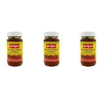 Pack of 3 - Priya Red Chilli Pickle With Garlic - 300 Gm (10.58 Oz)