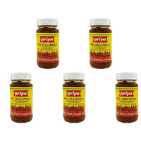 Pack of 5 - Priya Red Chilli Pickle With Garlic - 300 Gm (10.58 Oz)