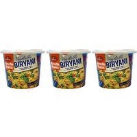 Pack of 3 - Haldiram's Minute Khana Vegetable Biryani Cup - 70 Gm (2.46 Oz)