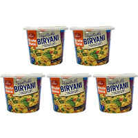 Pack of 5 - Haldiram's Minute Khana Vegetable Biryani Cup - 70 Gm (2.46 Oz)