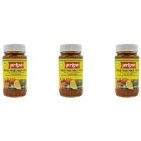 Pack of 3 - Priya Mixed Veg With Garlic Pickle - 300 Gm (10.58 Oz)