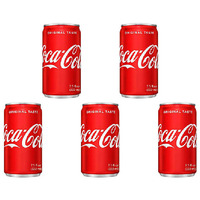 Pack of 5 - Coca Cola Original Taste Coke Mini Cans Soft Drink - 7.5 Fl Oz (222 Ml)