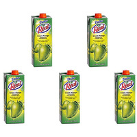Pack of 5 - Dabur Real Green Mango Aampanna Fruit Juice Drink - 1 L (33.8 Fl Oz)
