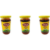 Pack of 3 - Telugu Mango Without Garlic Pickle - 300 Gm (10 Oz) [50% Off]