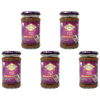 Pack of 5 - Patak's Hot Curry Spice Paste - 10 Oz (283 Gm)