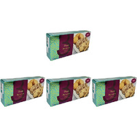 Pack of 4 - Karachi Bakery Three Majestic Fruit Cashew Osmania Biscuits - 600 Gm (1.3 Lb)