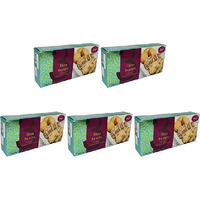 Pack of 5 - Karachi Bakery Three Majestic Fruit Cashew Osmania Biscuits - 600 Gm (1.3 Lb)