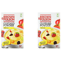 Pack of 2 - Brown & Polson Custard Powder Vanilla - 500 Gm (1.1 Lb)