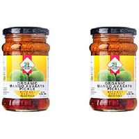 Pack of 2 - 24 Mantra Organic Mango Avakaya Pickle Without Garlic - 300 Gm (10.58 Oz)