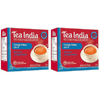 Pack of 2 - Tea India Orange Pekoe Black Tea 80 Round Tea Bags - 223 Gm (7.9 Oz)