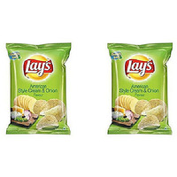 Pack of 2 - Lay's American Style Cream And Onion Chips - 52 Gm (1.83 Oz)