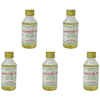 Pack of 5 - Ashwin Castor Oil - 100 Ml (3.4 Fl Oz)